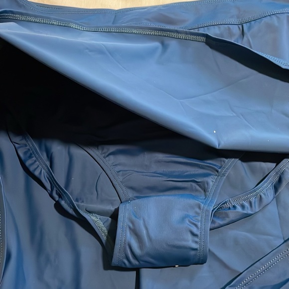 Keeprone swim skirt mid waist tankini bottom 20W Navy Blue - Picture 6 of 11